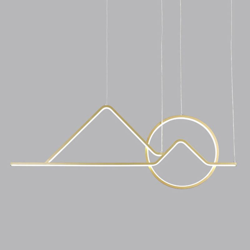 Modern Singularity LED Linear Pendant Light Aluminium Ceiling Light for Dining Room