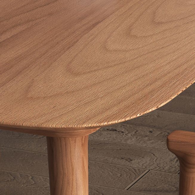 Solid Wood Contemporary Rectangle Dining Table Pine Wood Top Table with Legs