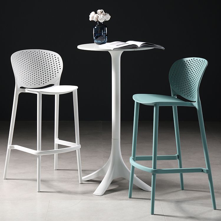Nordic Bar-stool Plastic Counter Bar Stool for Kitchen Bar with Plastic Legs