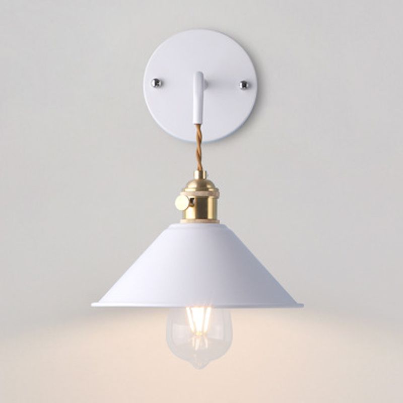 Modern Style Cone Wall Mounted Lamps Metal 1 Light Wall Lighting Ideas