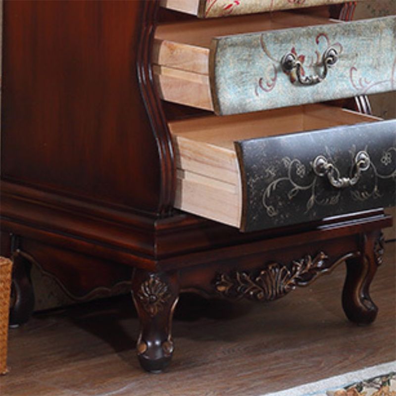 Traditional Birch Lingerie Chest Vertical Storage Chest Dresser for Home