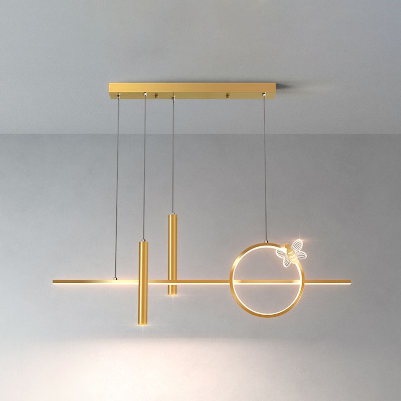 Lampadari a LED moderni Luci a sospensione a sospensione geometriche lampadario in metallo