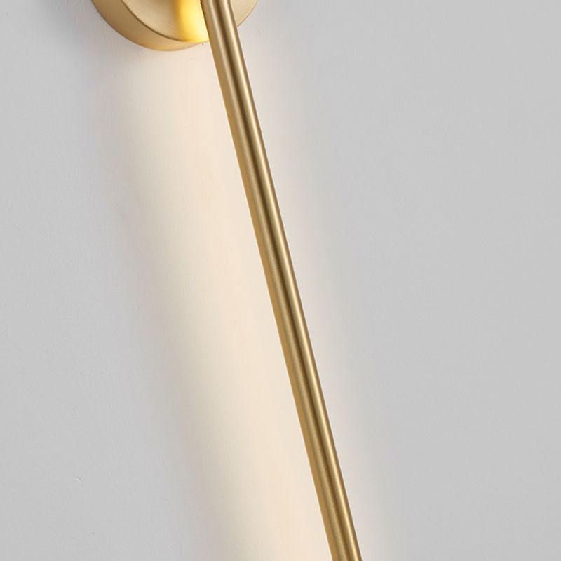 Nordic Gold Wall Light gerade Form LED -Wandleuchten mit Messing für Wohnzimmer