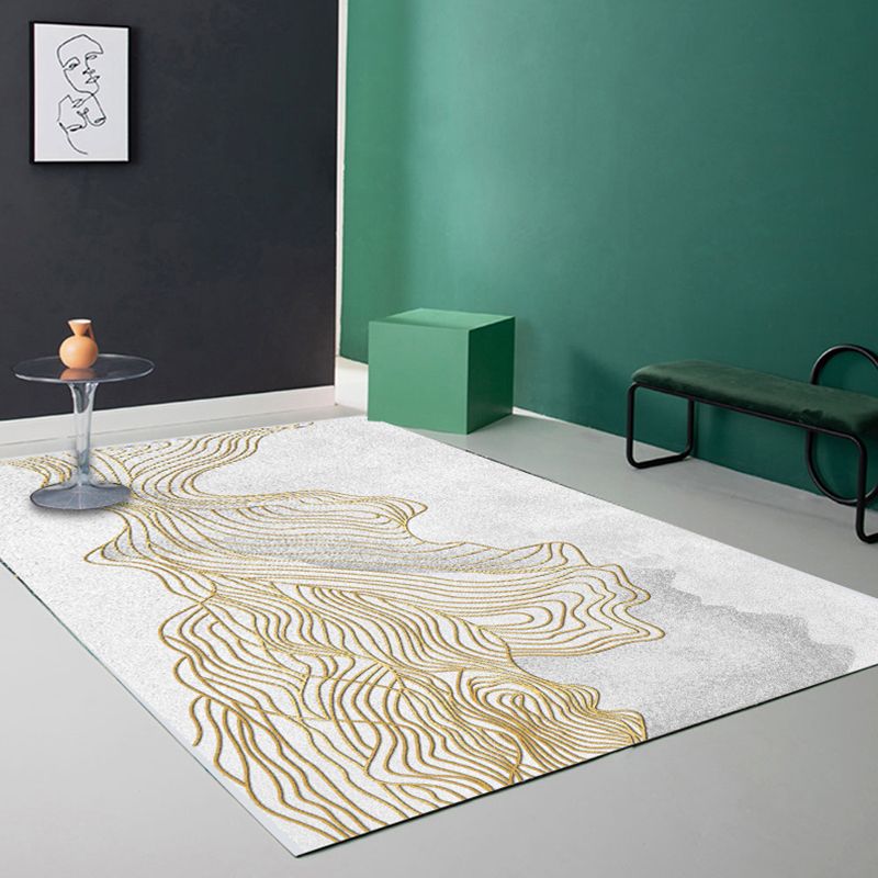 Farbe gemischter moderner Innenteppich Polyester abstrakter Druckteppich nicht rutscher Backing Teppich für Wohnkultur