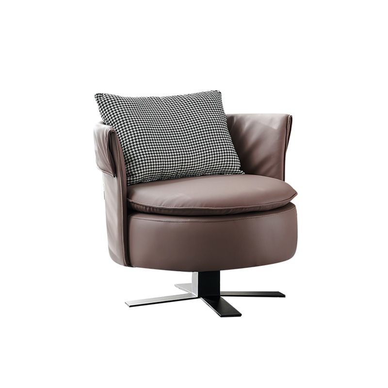 Modern Accent Armchair Contemporary Swivel Barrel Accent Chair