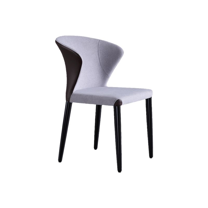 Upholstered Dining Chairs Wingback Chairs with Solid Wood Base