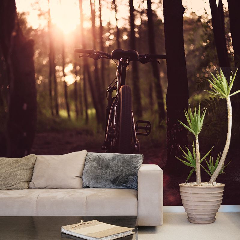 Bicycle Mural Wallpaper Modern Transportation Waterproofing Wall Covering