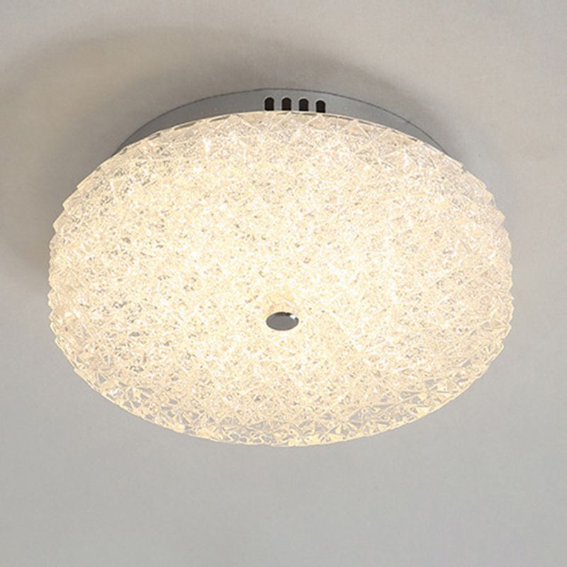 Modern LED Ceiling Mount Light Close to Ceiling Lamp with Glass Shade for Living Room