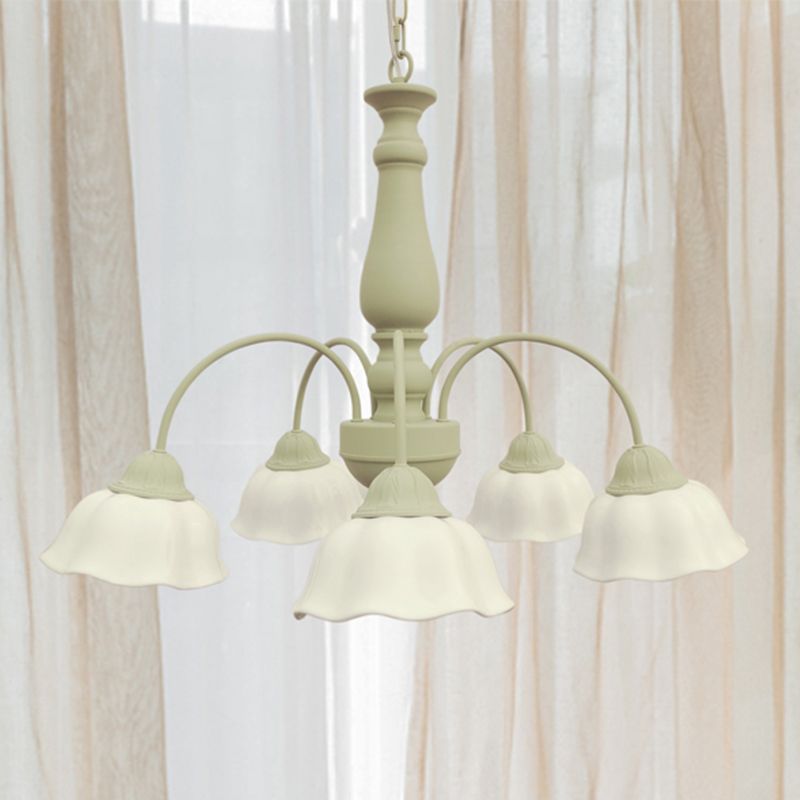 White Glass Hanging Pendant Lights Modern Hanging Lamps for Dining Room