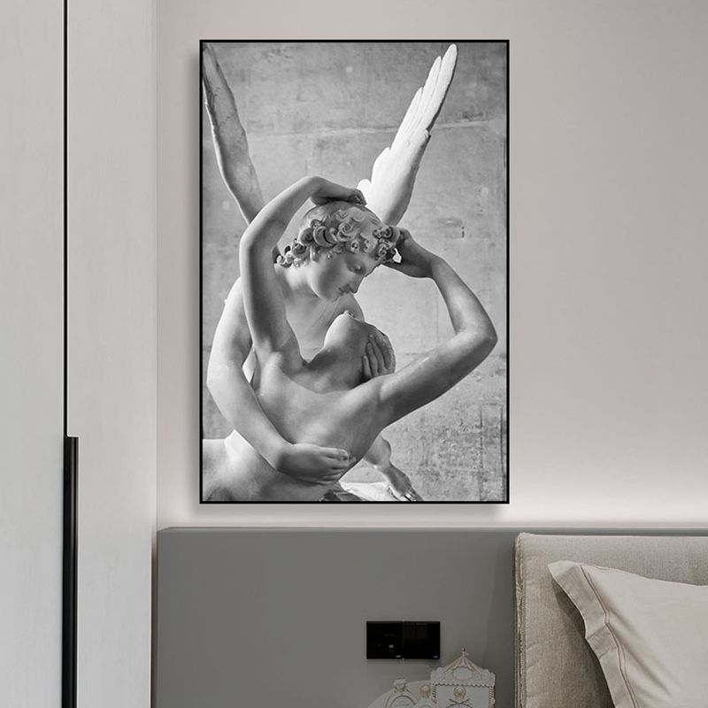 Umarmende Statuen, Wanddekoration, Vintage-Stil, Leinwand-Kunstdruck, mehrere Größen erhältlich