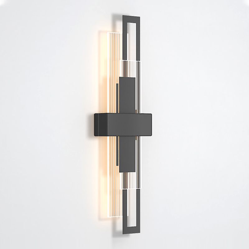 Luz de pared rectangular novedosa apliques modernas acrílico sala de estar LED luz montada de pared