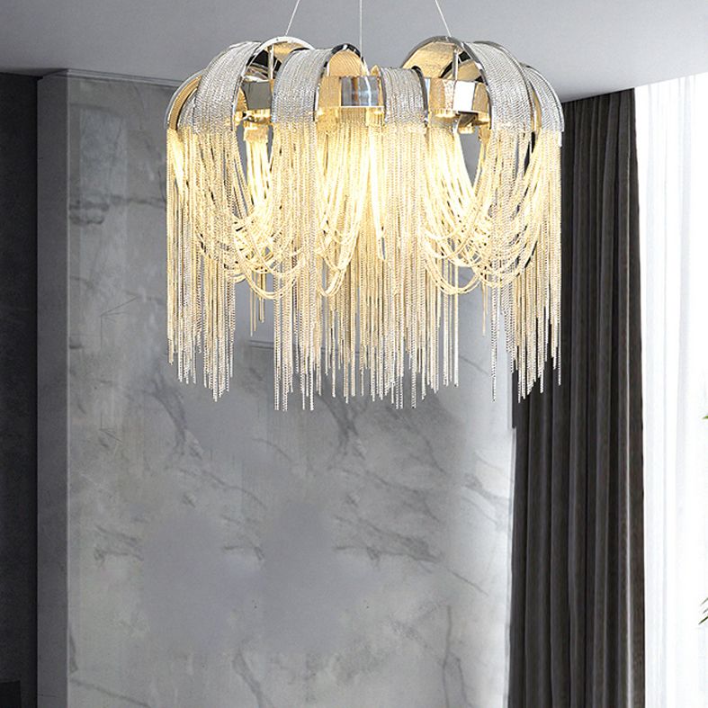 Luminaires de plafond en aluminium à glace pour lustre postmoderne pour le salon