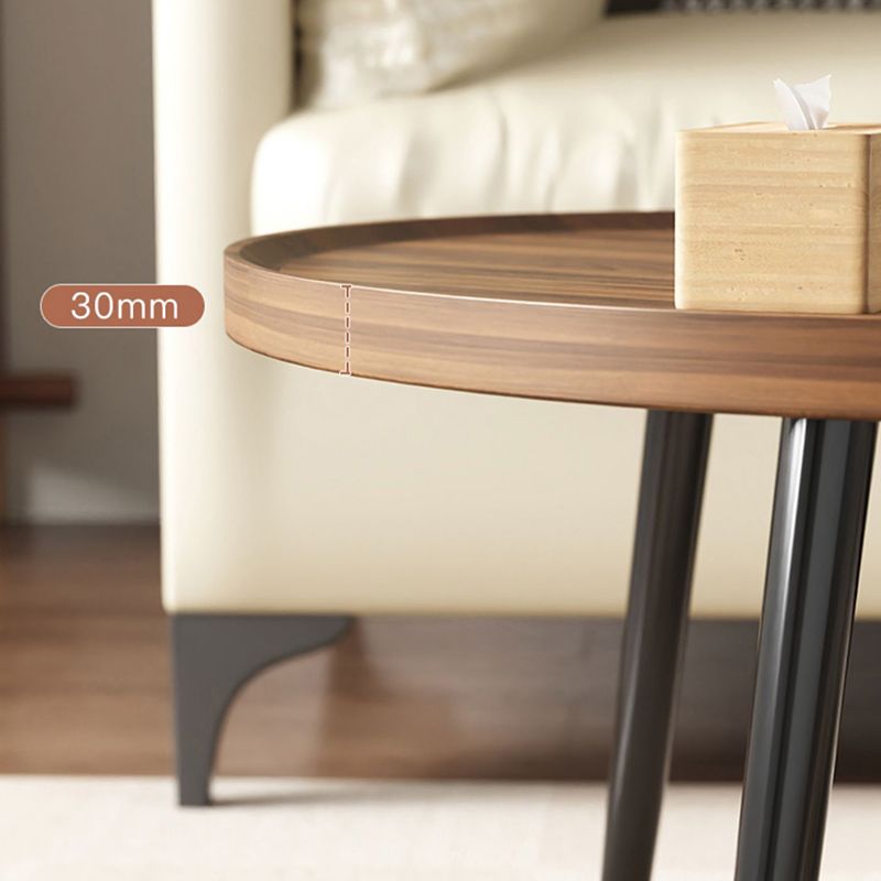 Modern Coffee or End Table Artificial Wood and Metal Coffee Table with 4 Legs