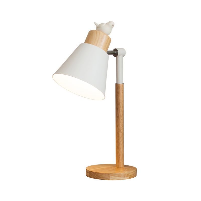 Luce da scrivania in legno rotabile con soggiorno animale DECO 1 Lampada da tavolo in stile nordico in beige