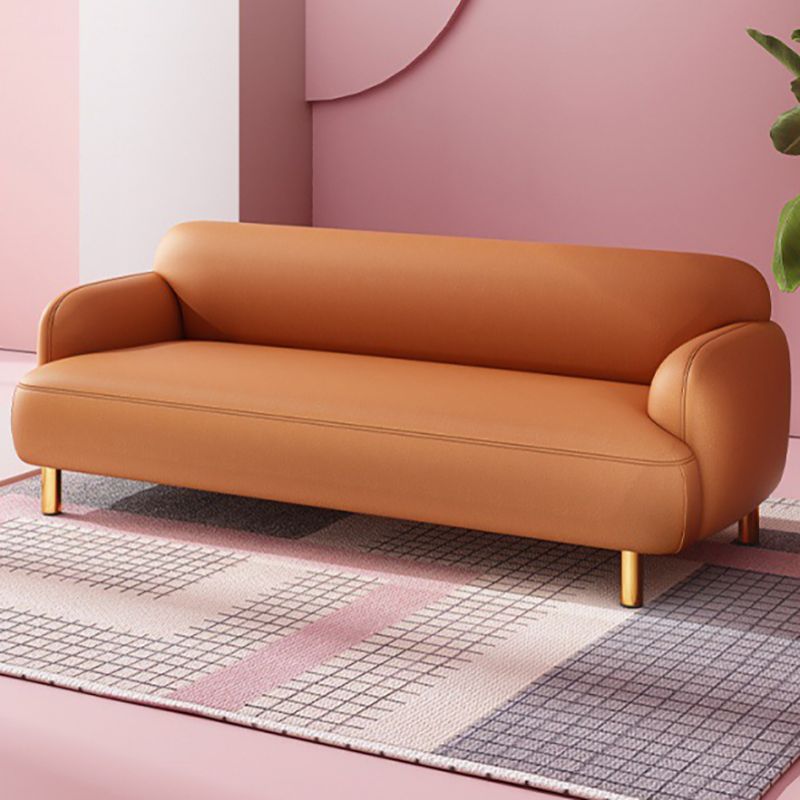 Modernes Kunstleder Standardsofa eingebrauchter Arm Enge Rückensofa