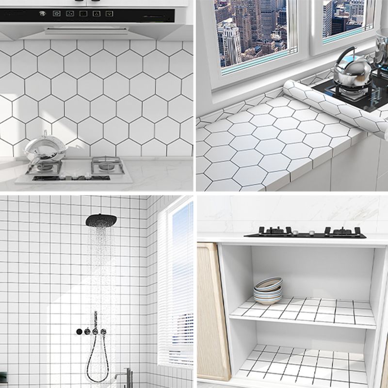 Modern Mosaic Tile Smooth Peel & Stick Backsplash Wallpaper for Kitchen