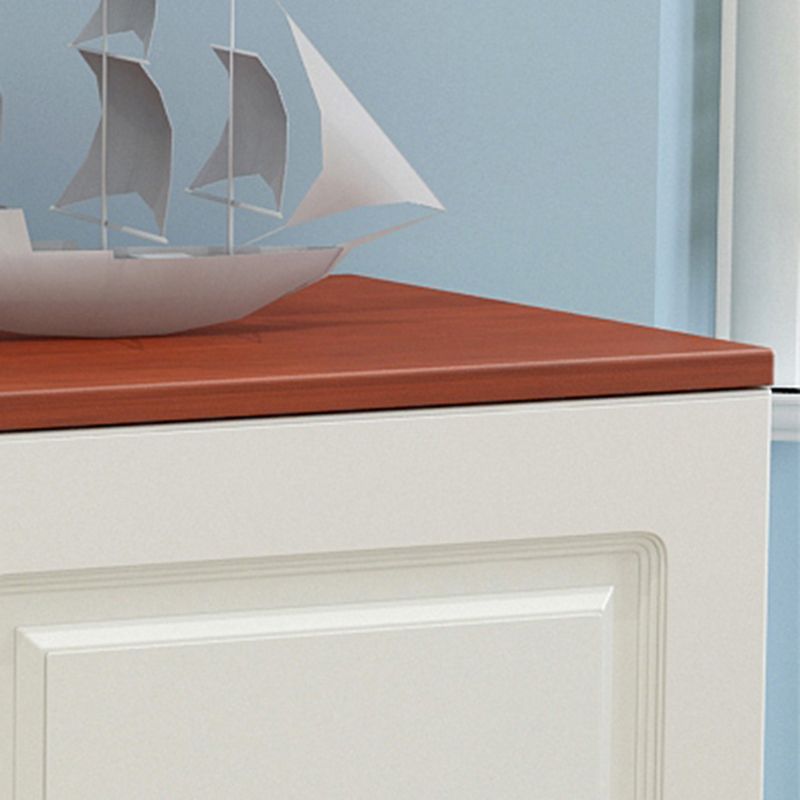 White Modern Accent Chest with Drawers 15.74" Wide Side Cabinet