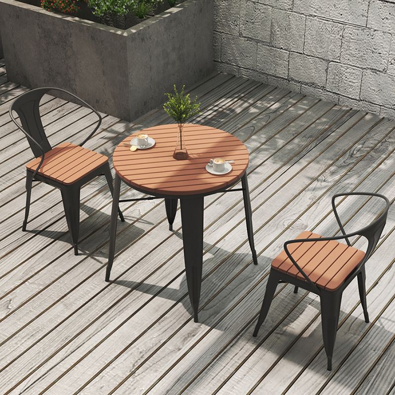 Industrial Style 1/2/3/4/5 Pieces Dining Set Reclaimed Wood Dining Table Set for Outdoor