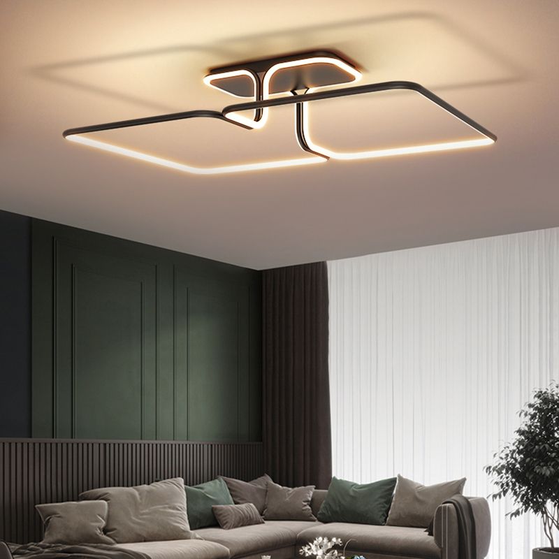 Luz de montaje de montura de color cuadrado de metal 2 2 luces Luz de techo de montaje con rasgo