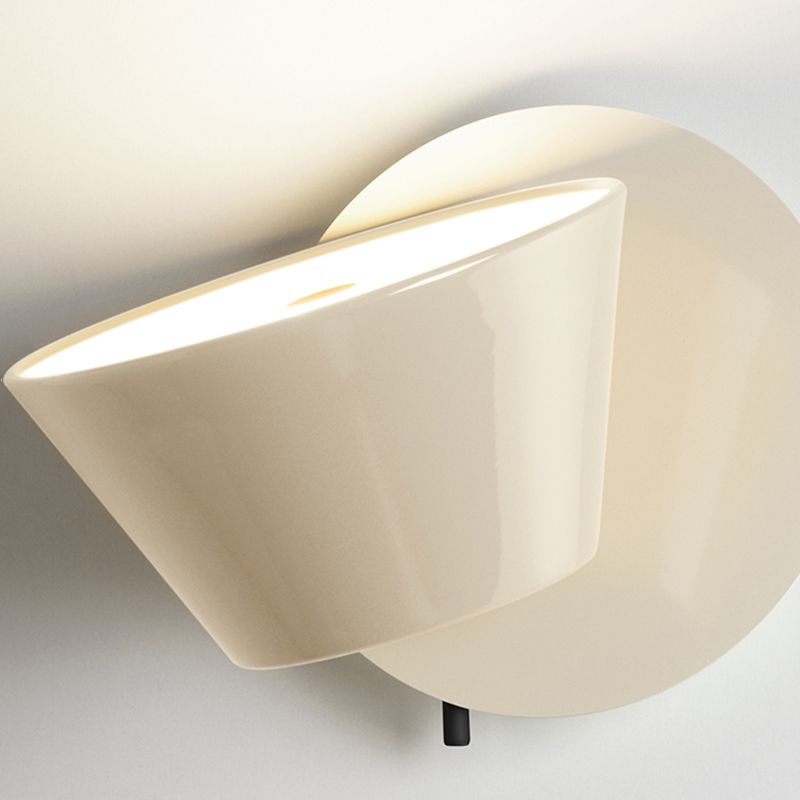 Nordic Style Aluminum Wall Light Circle Shape Rotatable Wall Lamp for Living Room