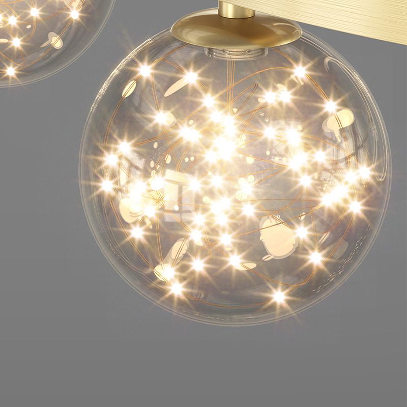 Contemporary Multi Light Glass Chandelier Light Fixtures Restaurant Hanging Chandelier