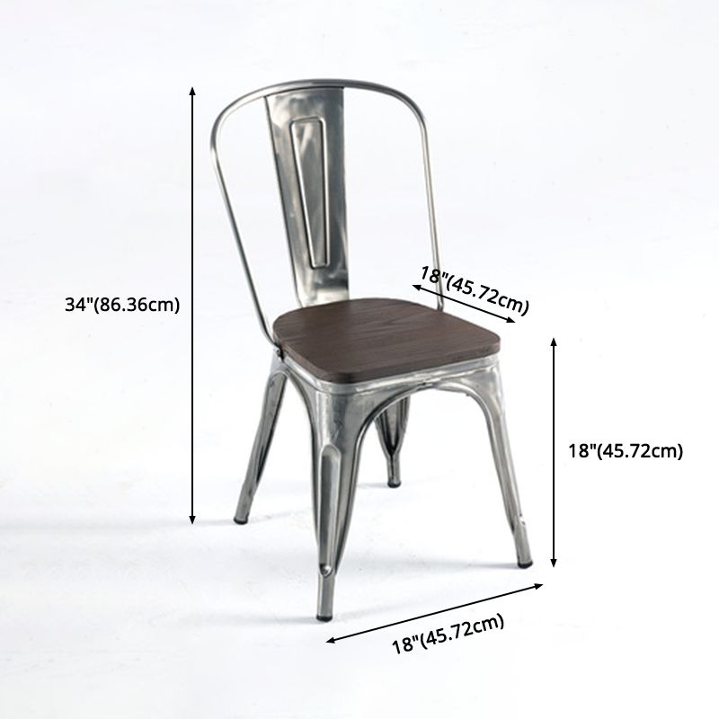 Industrial Style Solid Wood Dining Set with Rectangle Shape Table and 4 Legs Base for Home Use