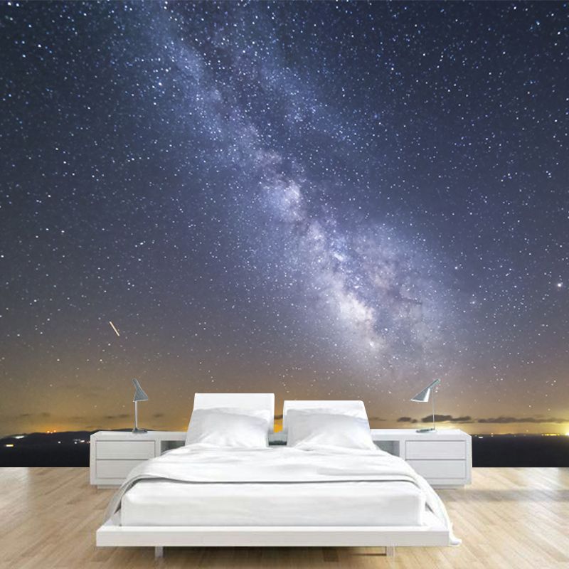 Distant City Night Galaxy Mural Modern Waterproofing Living Room Wall Art, Made to Measure