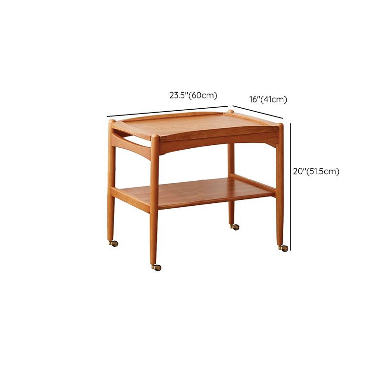 Modern Rectangular Side End Table 4 Legs Side Table for Living Room
