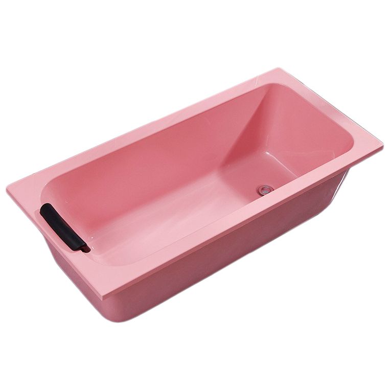 Modern Rectangular Bathtub Back to Wall Soaking Acrylic Freestanding Bath