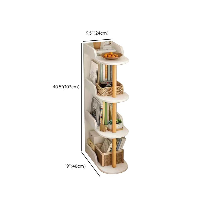 Contemporary Engineered Wood Bookcase Standard Open Back Bookshelf with Shelves