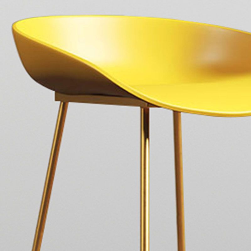 Contemporary Restaurant Footrest Barstool Matte Finish Plastic Stool