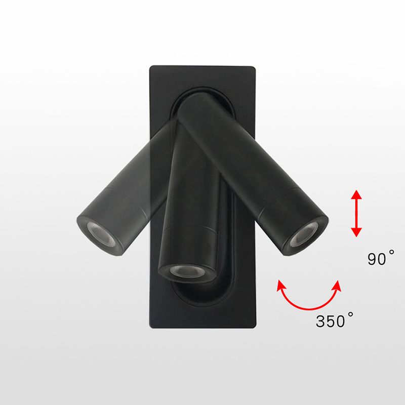 7 "H MODERNO Montaje de montaje LED LEAK DEL SITBILLO OBJUNTO DESEJO Cilíndrica Lámpara de lectura de la noche