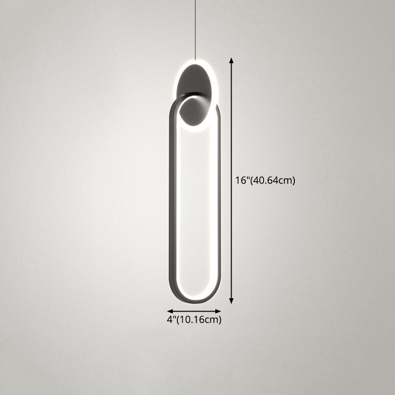 Minimalism LED Hanging Ceiling Light Metal 1-Light Ceiling Pendant Light