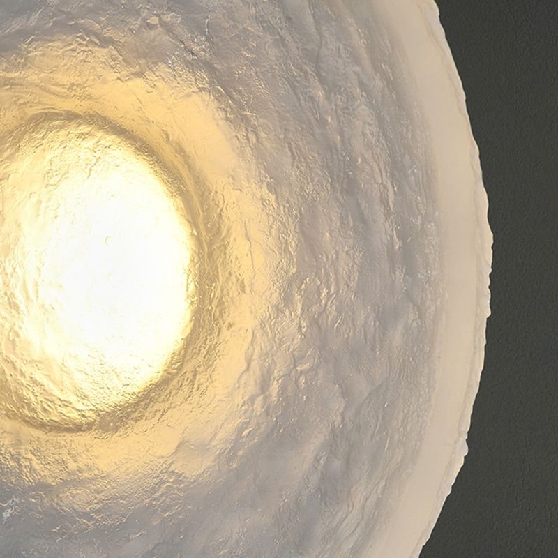 Single White Wall Mounted Sconce LED Shaded Wall Light for Living Room