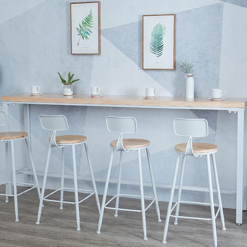 Modern Bar Height Table Solid Wood Top Bistro Bar Table for Dining Room