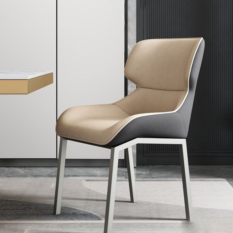 Contemporary Metal Dining Room Armless chairs Wingback Side Chair for Home Use