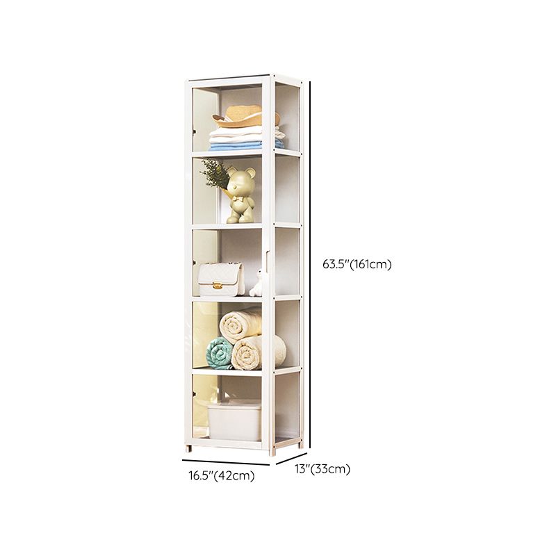 Modern Wood Accent Cabinet, Rectangle Lacquered Storage Cabinet, White