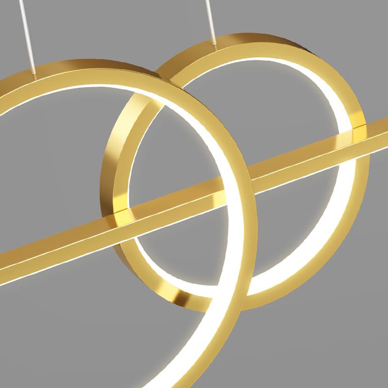 5 Light Cylinder Island Lighting Fixtures Contemporary Metal Chandelier Light