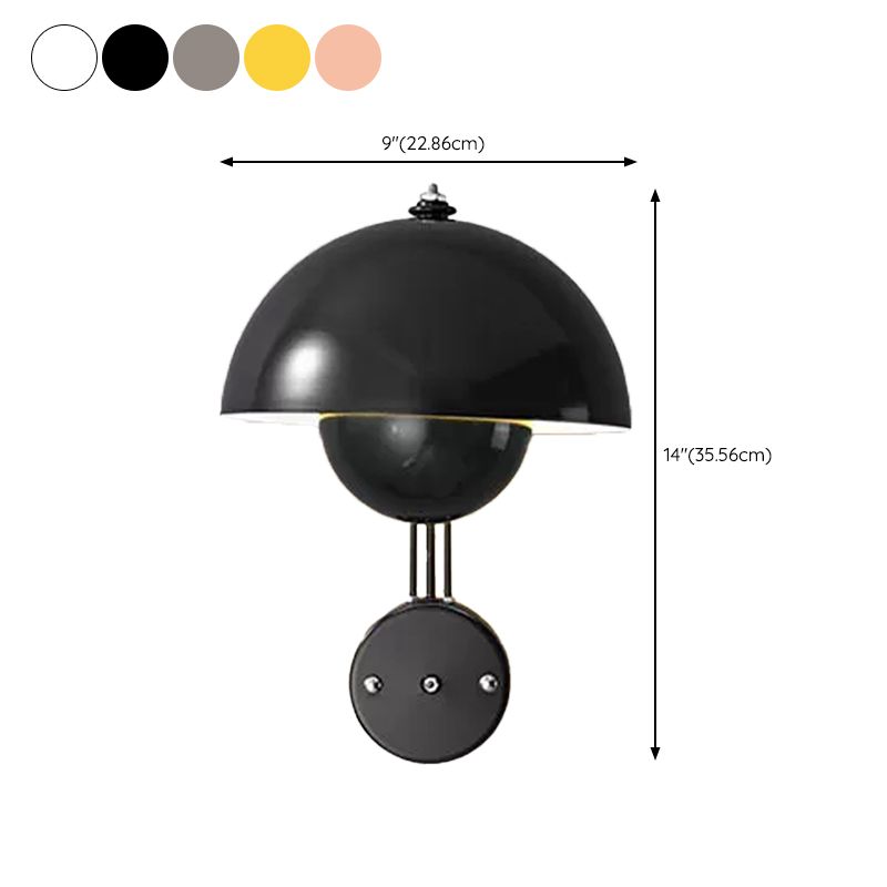 Metal Dome Wall Light Sconces Minimalism 1 Light Wall Mounted Lamp