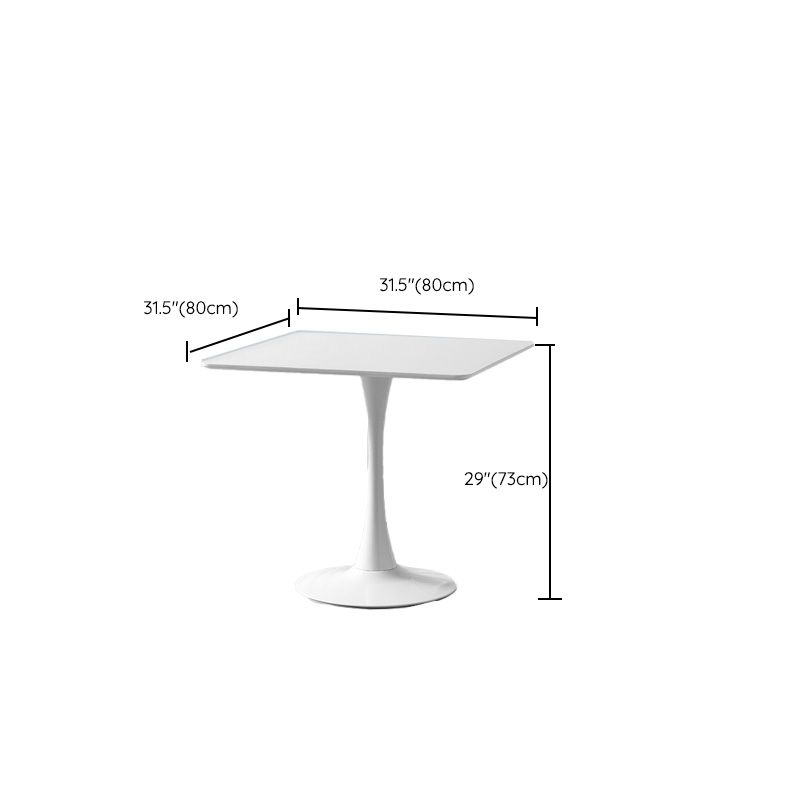 Modern Wood Dining Table Tulip Base Geometric Table for Dining Room