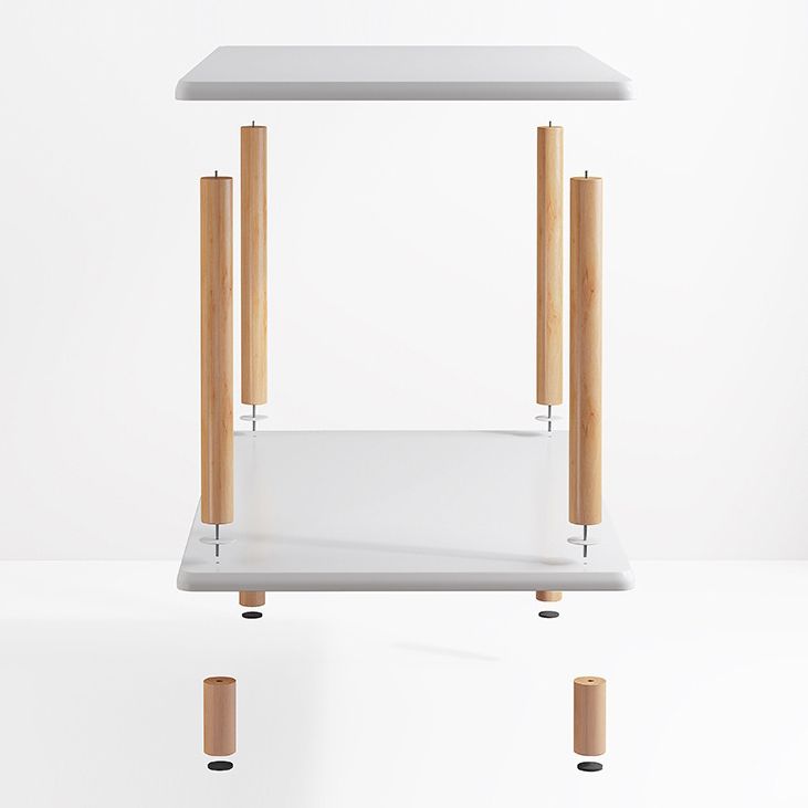 Modern Style Bookshelf Wooden Open Back Etagere Bookcase for Home