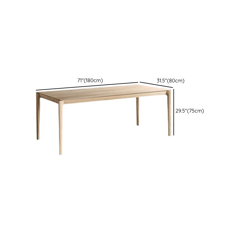Rectangle Solid Wood Dining Table Mid-Century Modern Kitchen Desk
