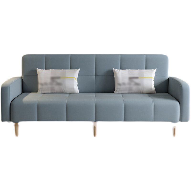 Transitional modern moderno sciolto di divano a braccio quadrato di lino con scorrimento