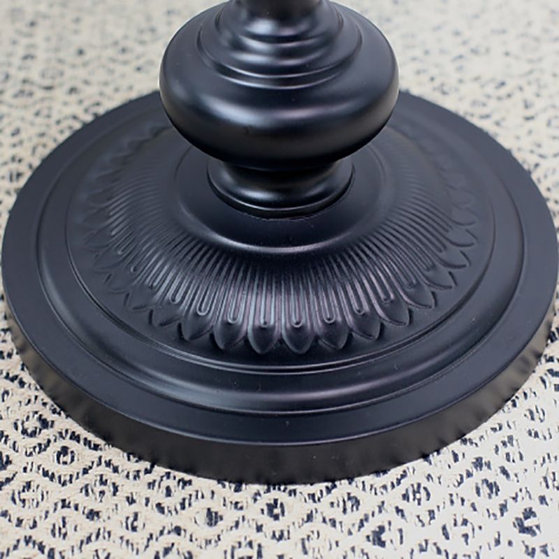 Mid-Century 20.47" Tall Round Top Side Table Metal Pedestal End Table