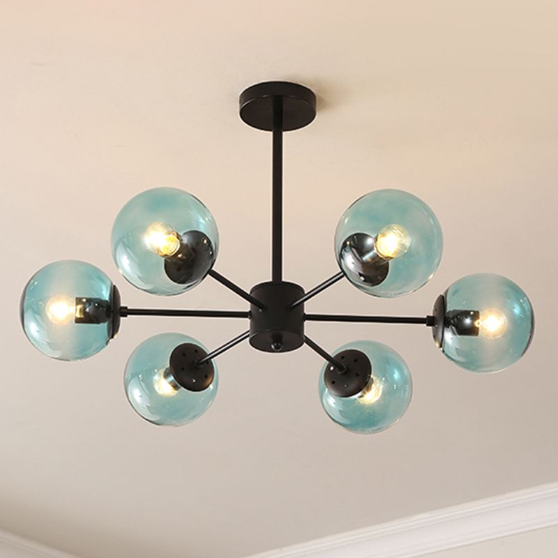 Simplicity Chandelier Light Fixture Black Hanging Ceiling Light for Living Room