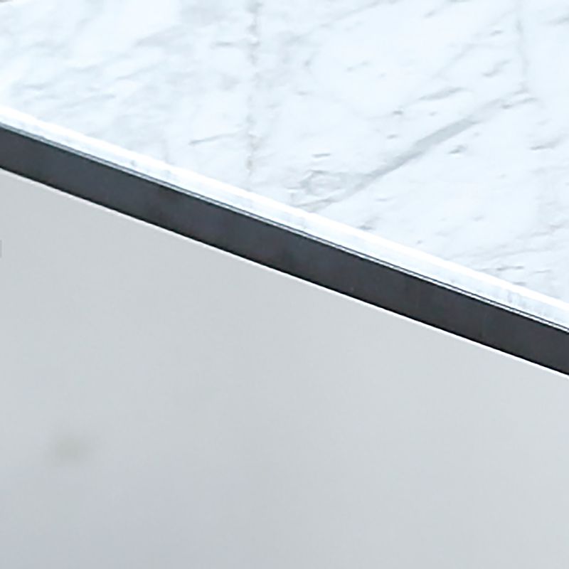 Glam Frame Coffee Table Slate Square Cocktail Table for Living Room