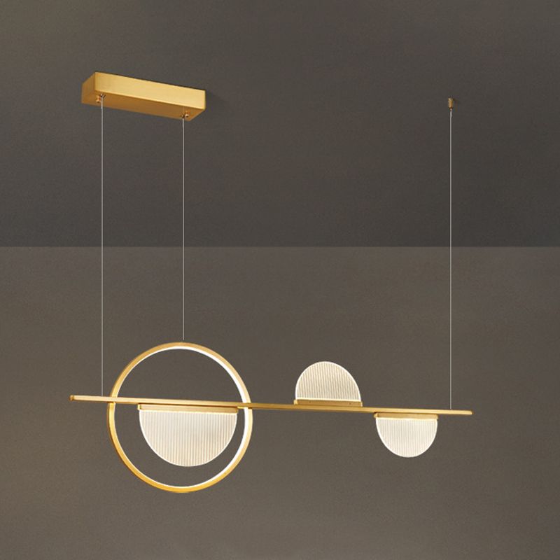 Metal Linear Island Pendant Lights Modern Multiple-Light Island Pendant Lighting