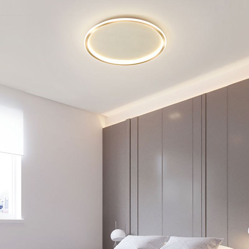 Circle Aluminum Ceiling Mounted Fixture Nordic LED Close to Ceiling Lamp