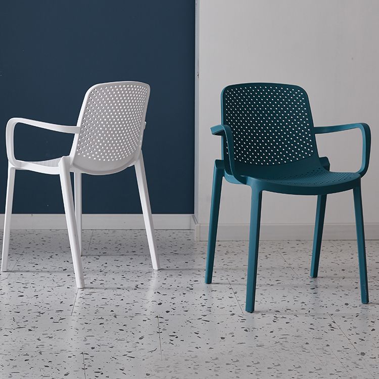 Fauteuil de salle à manger intérieur-extérieur moderne, fauteuil de salle à manger en plastique multicolore