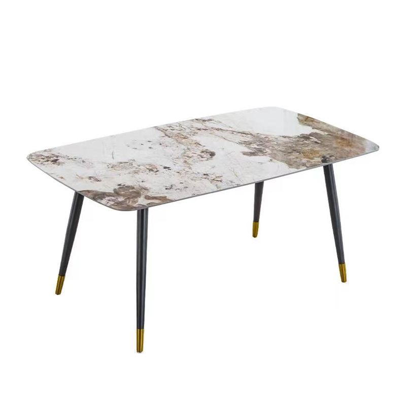 Sintered Stone Dining Table Rectangle Traditional Luxury Dining Table